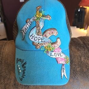 Blue Faith Hope Love Women's Hat